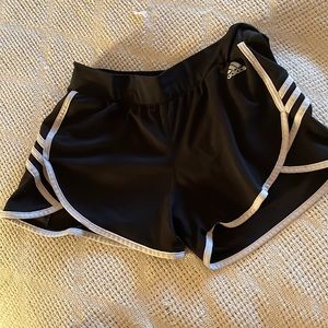 Adidas Climalite shorts & FREE slides with side triplestripe. Small.Black white.